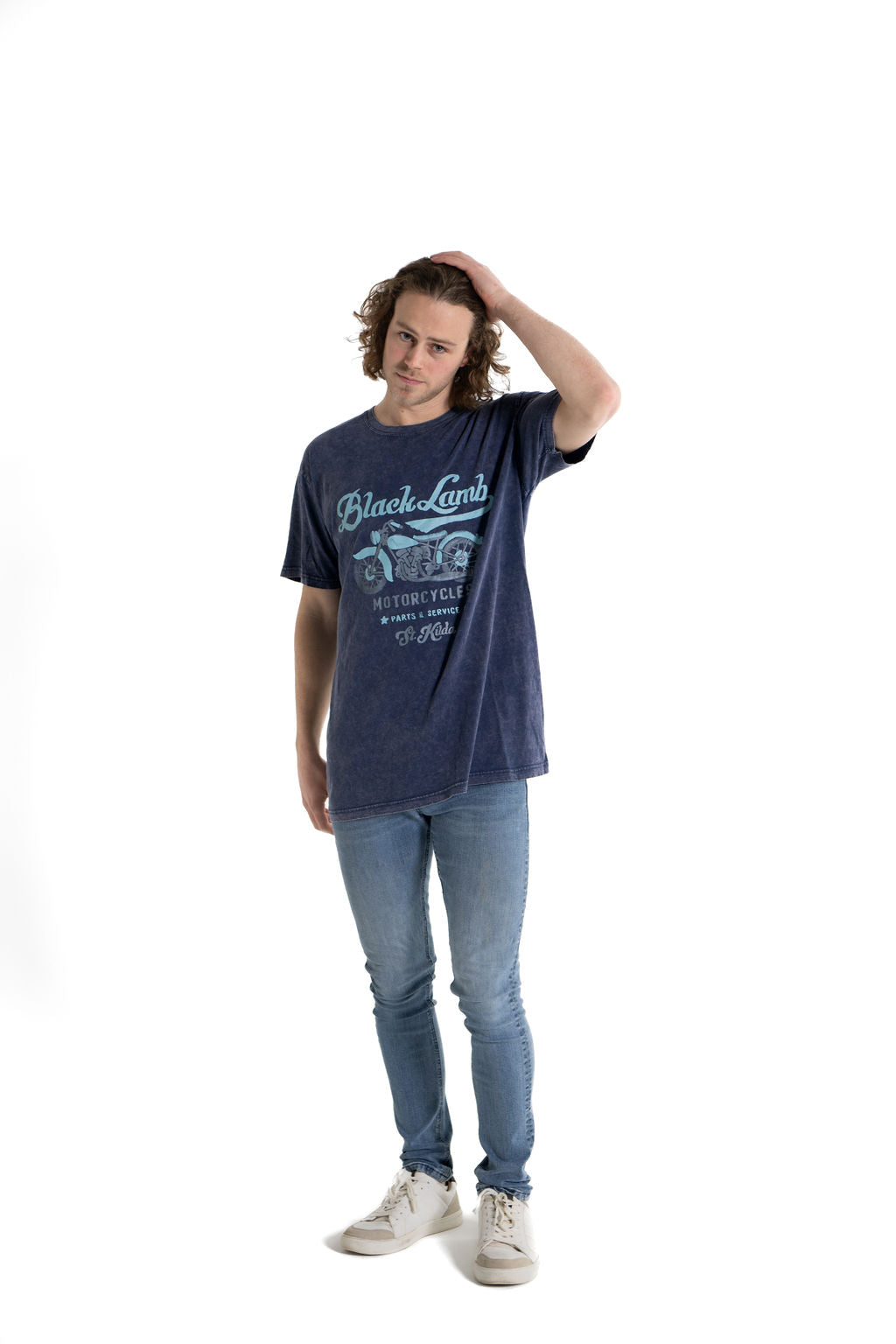Motorcycles Blue Stone wash T