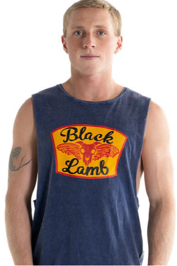 Shield Print Black Red Tank Top