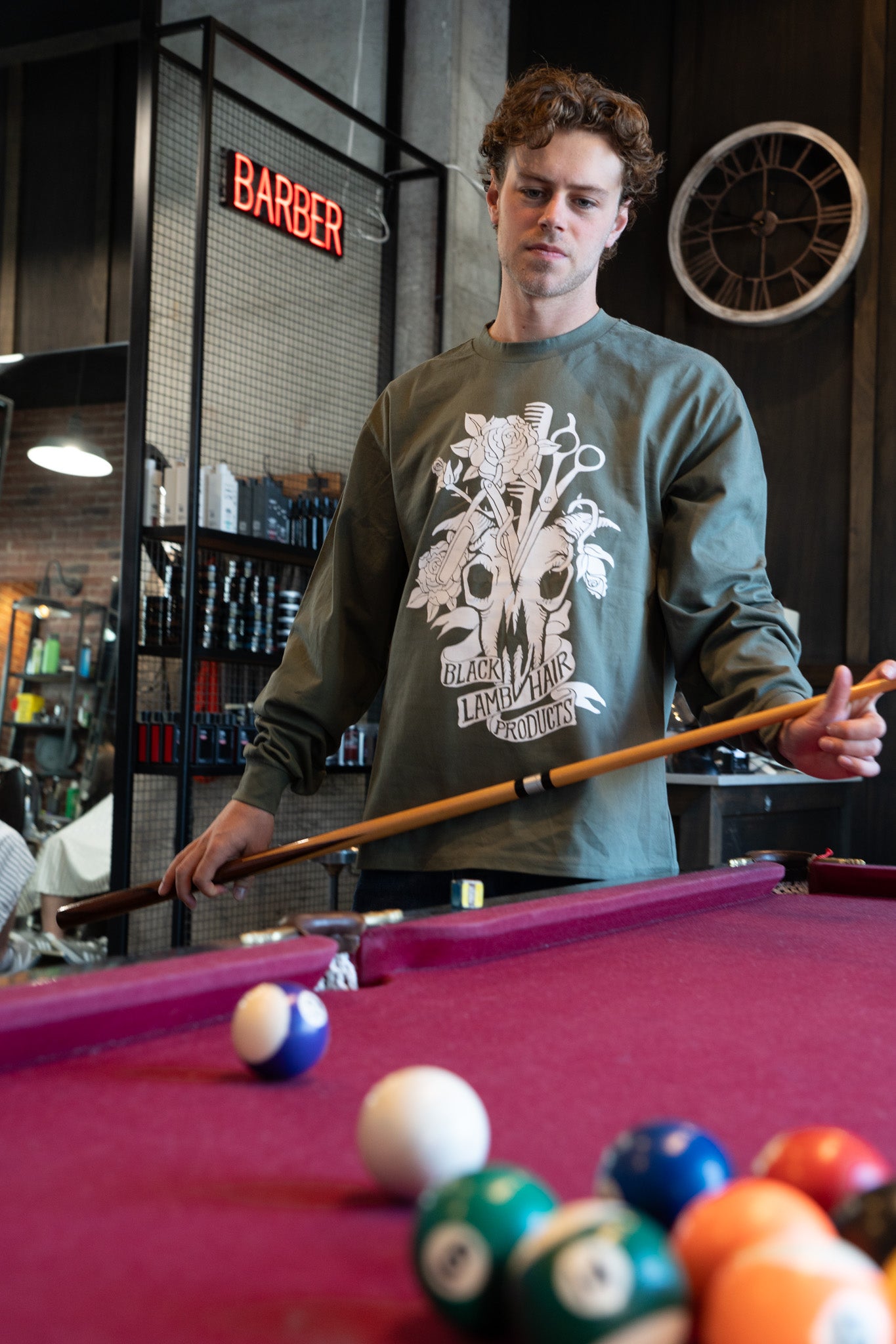 Tattoo print Heavy L/s Tee Cypress
