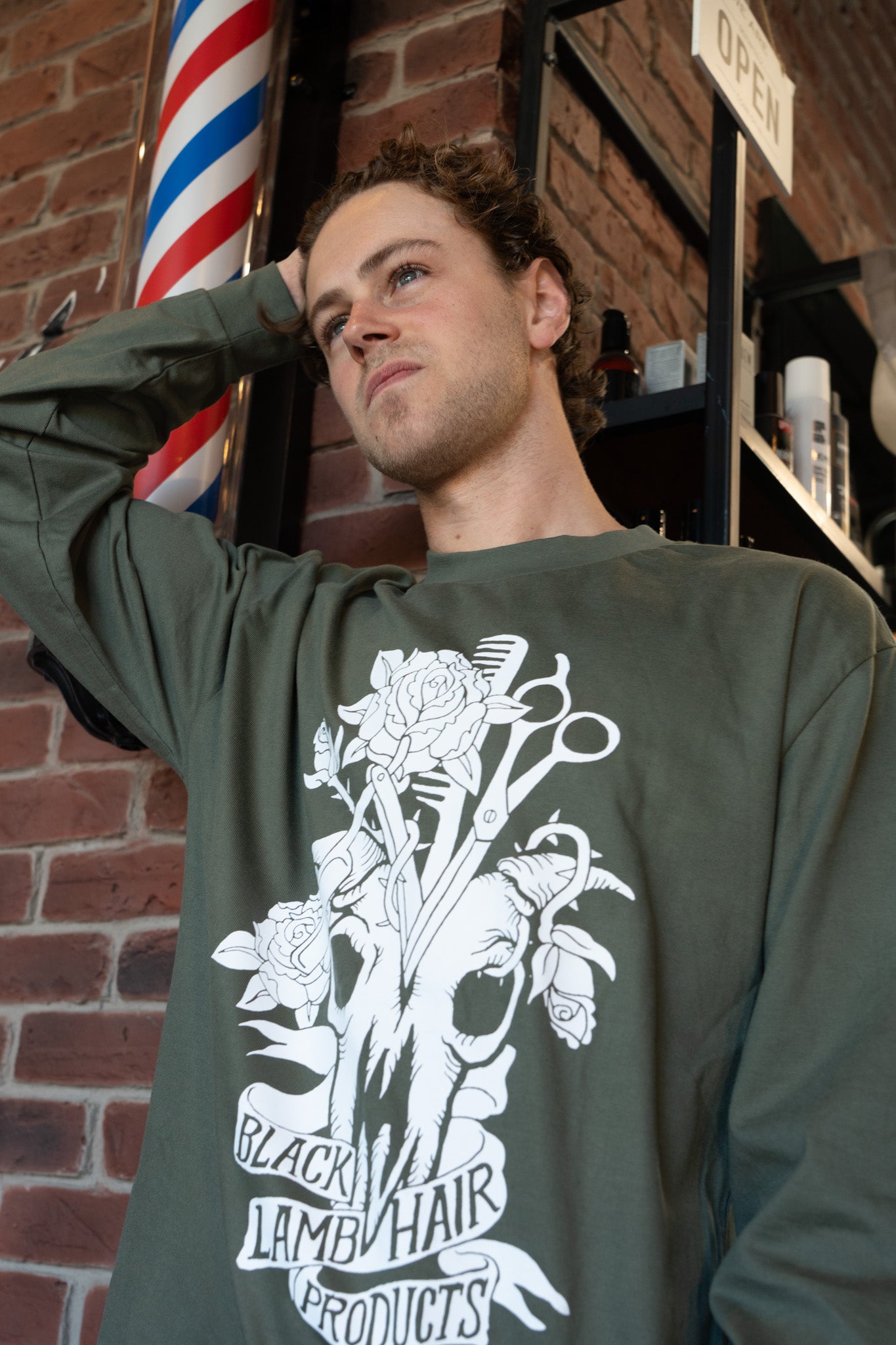 Tattoo print Heavy L/s Tee Cypress