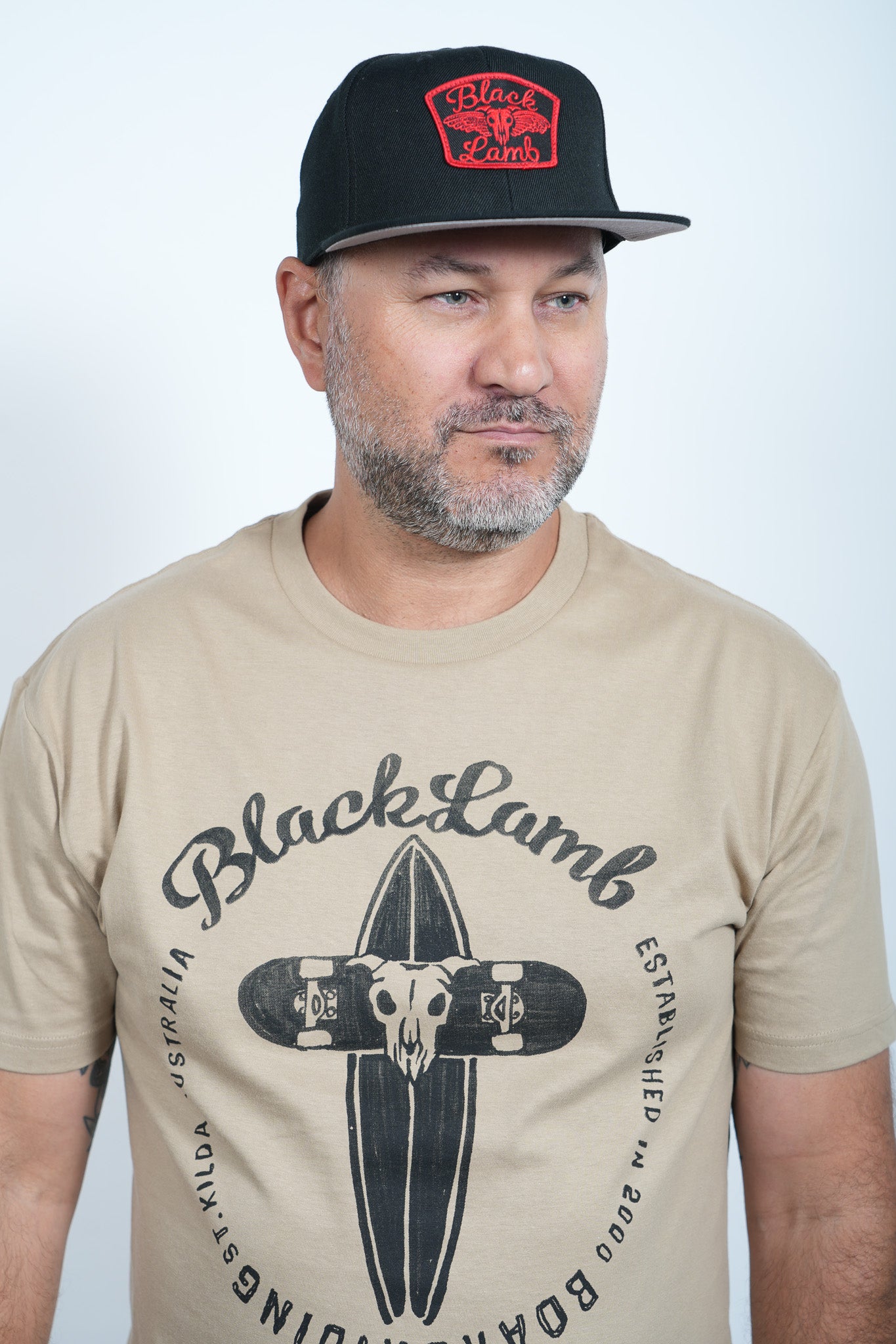 Black Hat with Red Black Patch