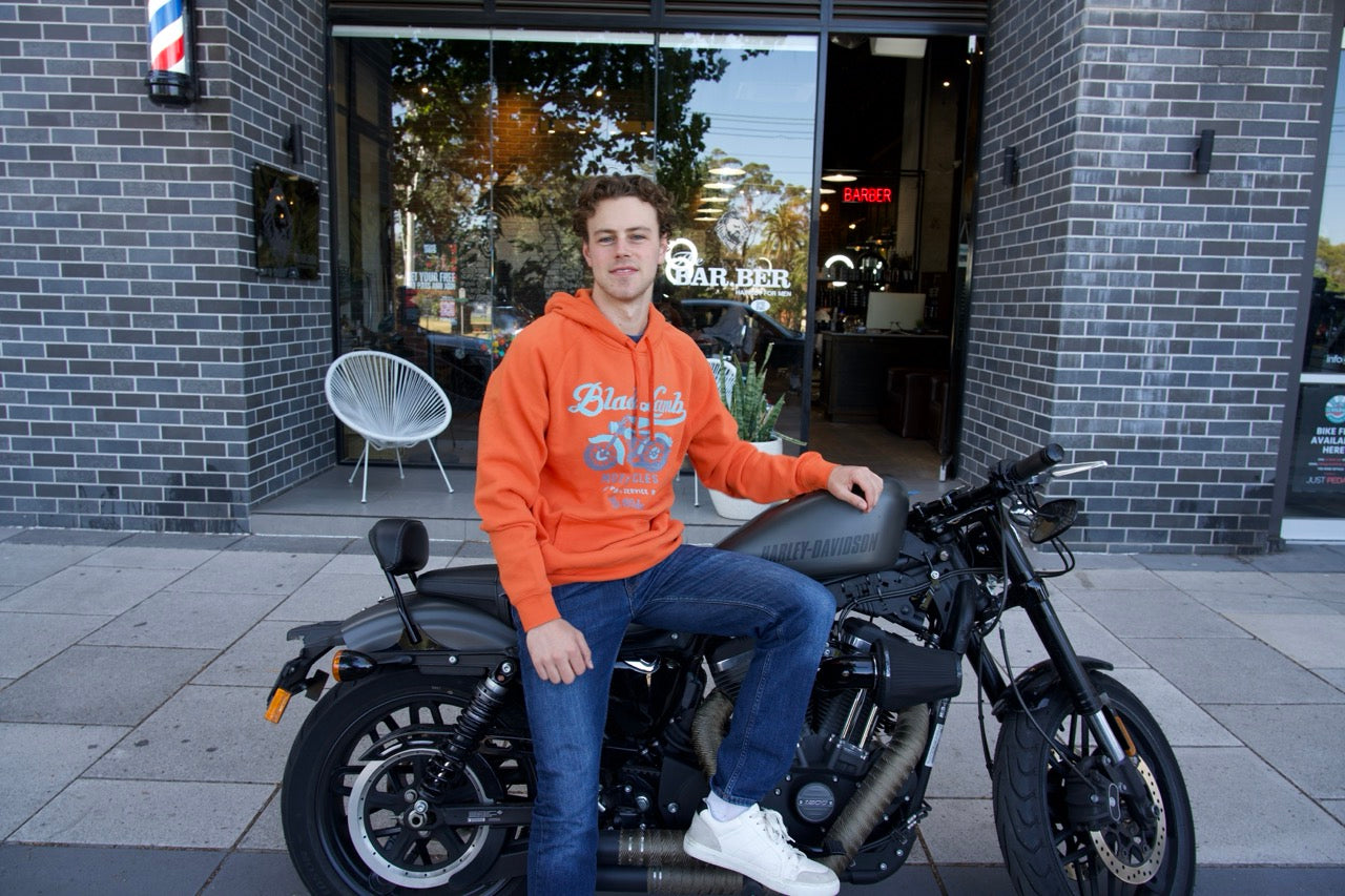 Motorcycles Hoodie Orange