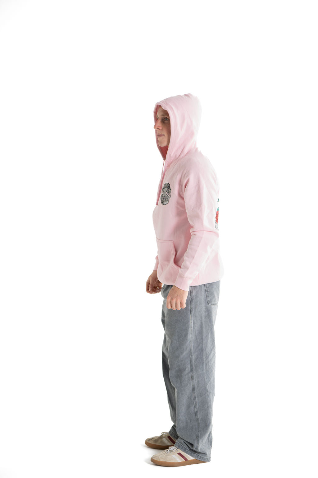 Skull Roses Supply Hoodie Pink