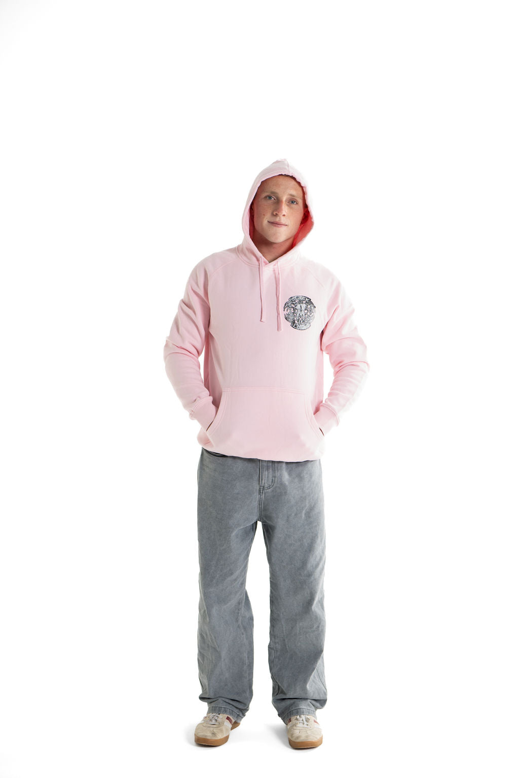 Skull Roses Supply Hoodie Pink