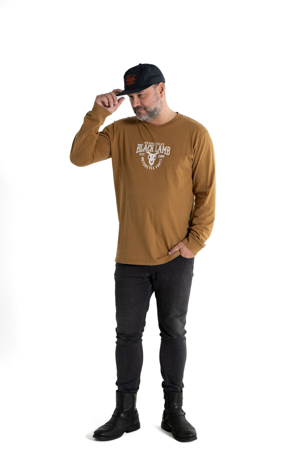 Custom Chopper Camel Long Tee