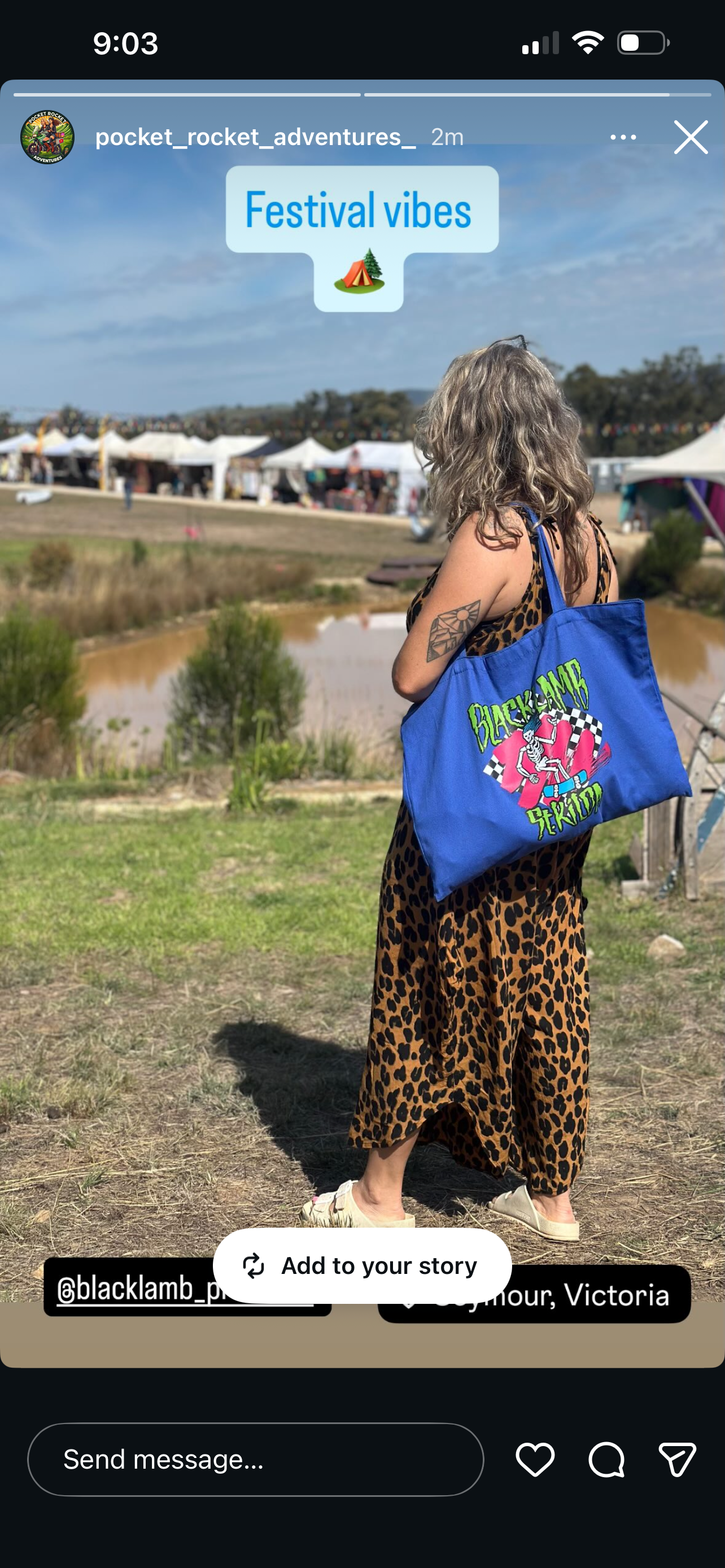 Black Lamb Checker Tote Bag