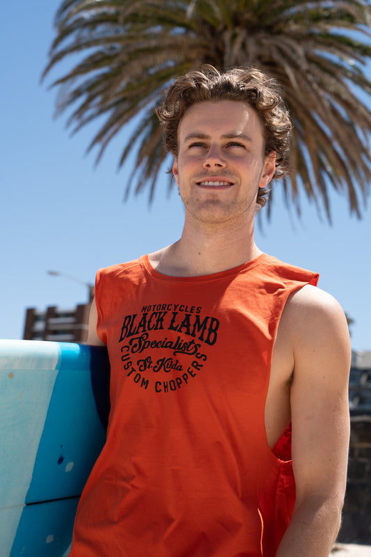 Custom Choppers Orange Tank Top