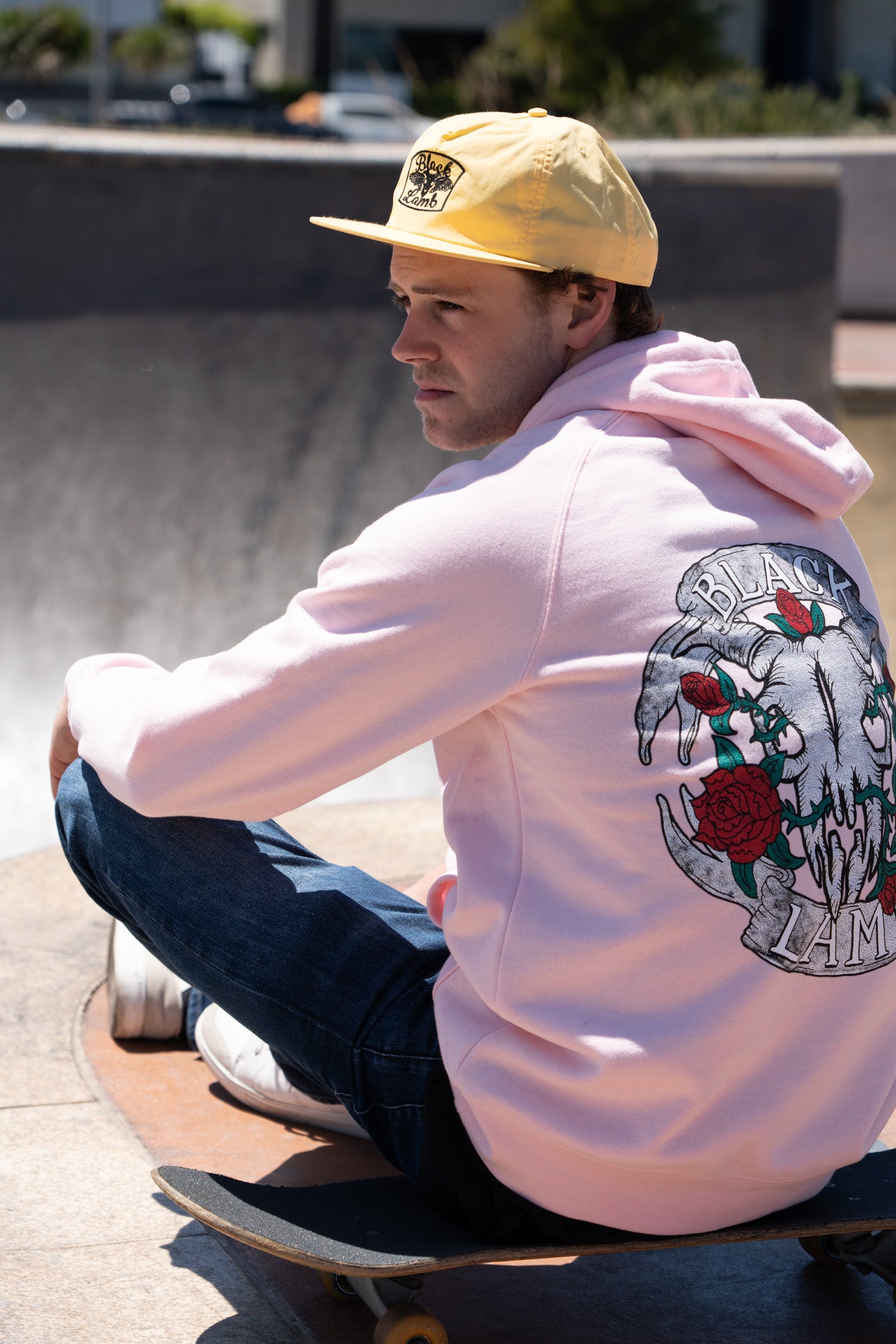 Skull Roses Supply Hoodie Pink