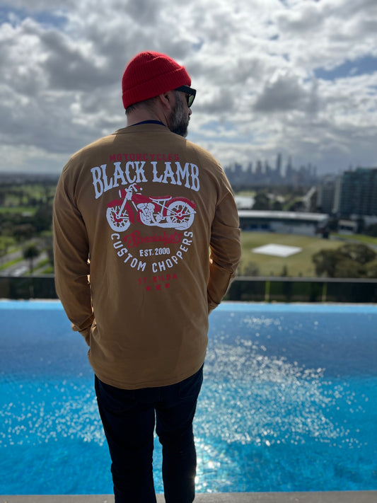 Custom Chopper Camel Long Tee