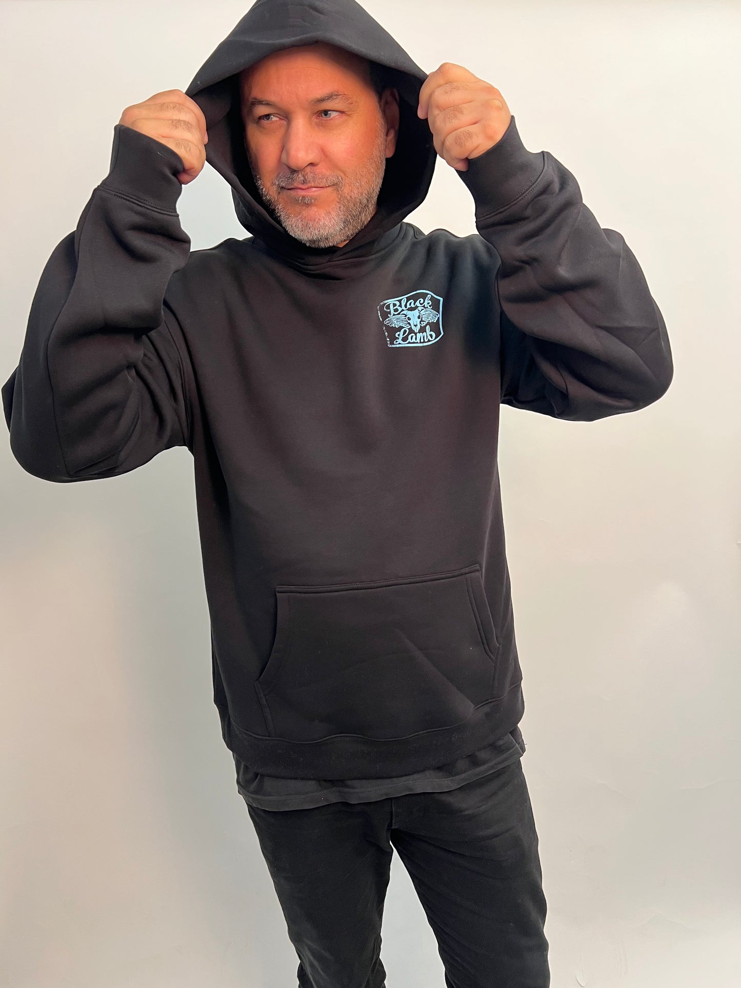 Black Hoodie Australia Print