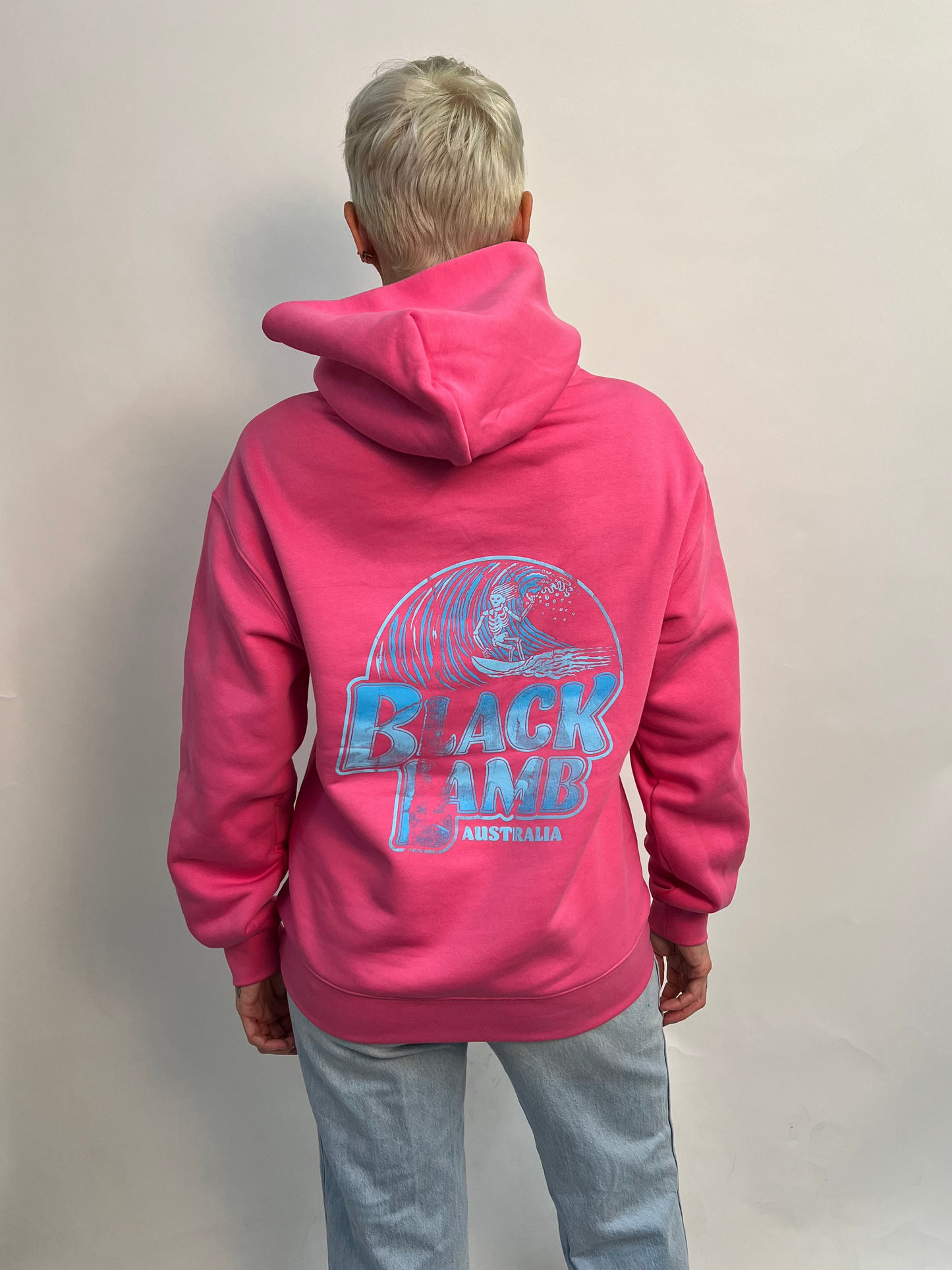 Pink Hoodie Australia Print