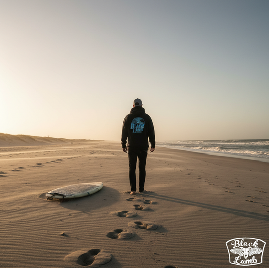 Black Hoodie Australia Print